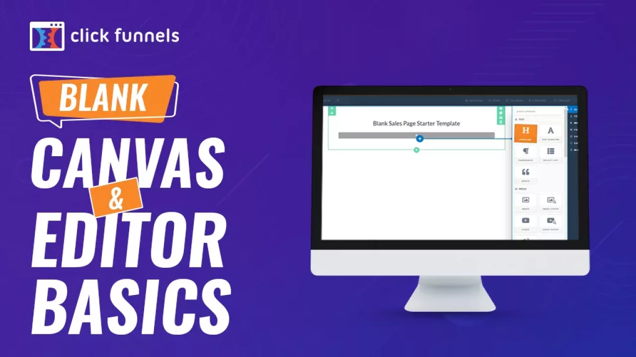 Blank Canvas Editor Basics ClickFunnels 2024