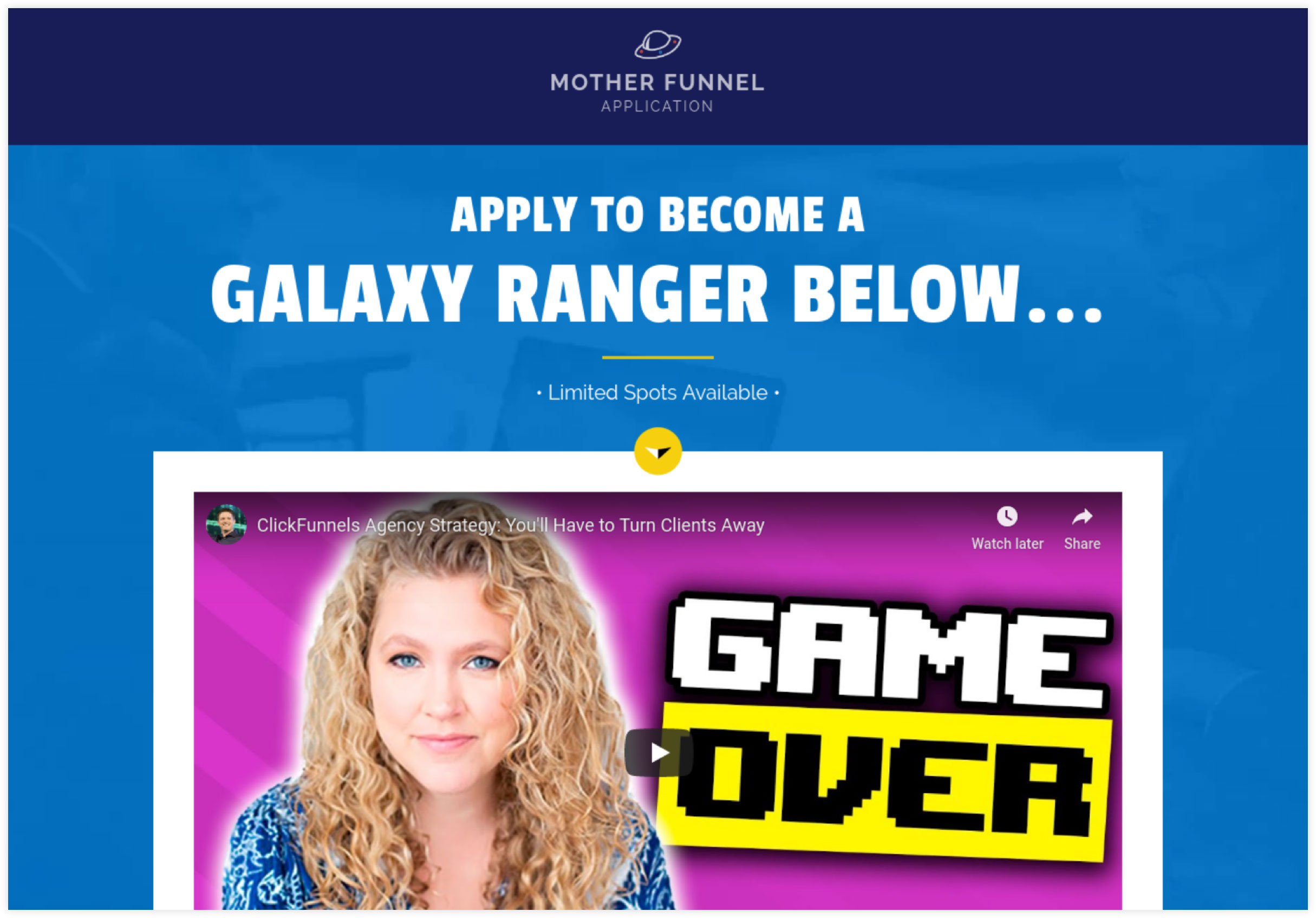 Mother funnel application example to improve sales funnel effectiveness
