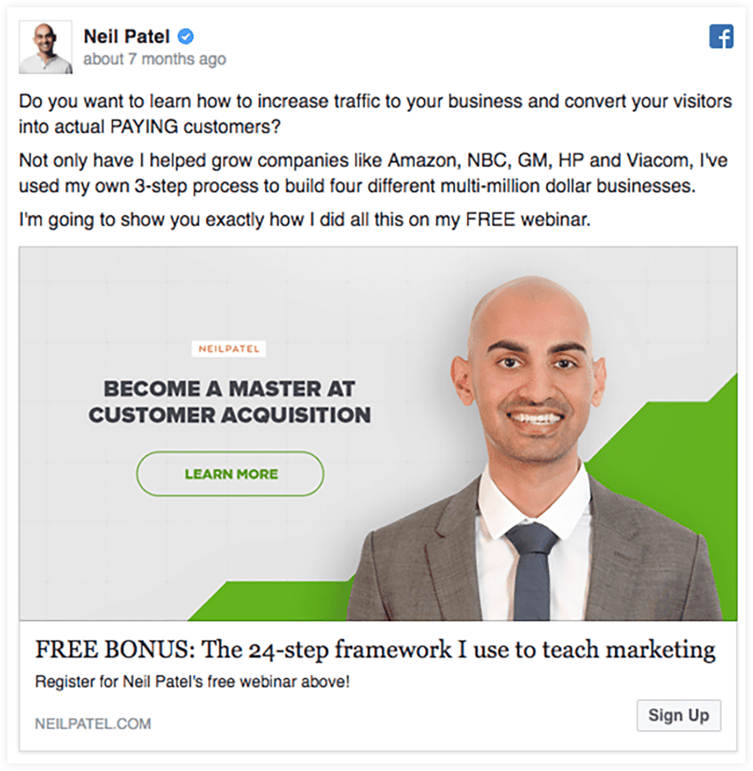 Facebook Ad Example | ClickFunnels