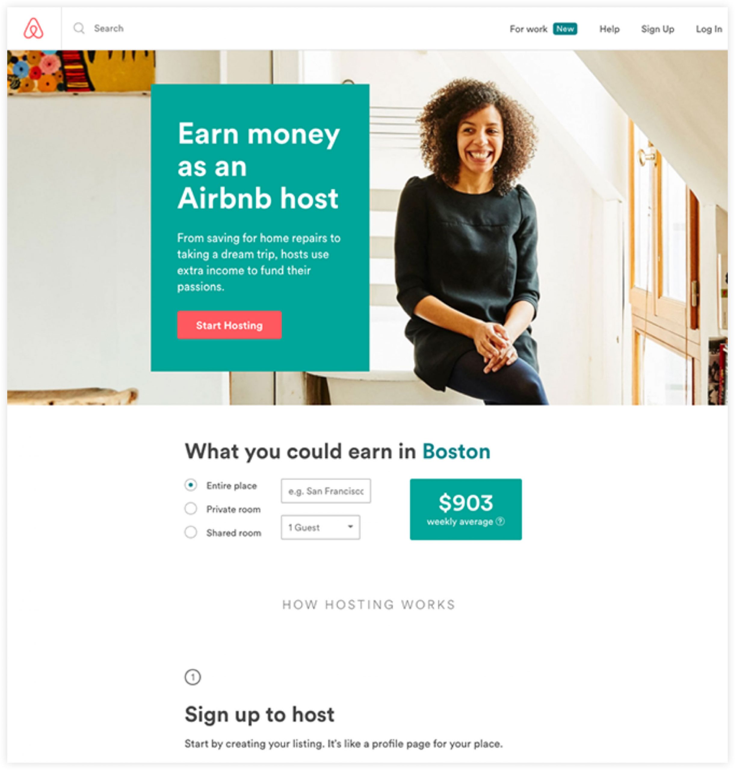 Airbnb Landing Page Examples