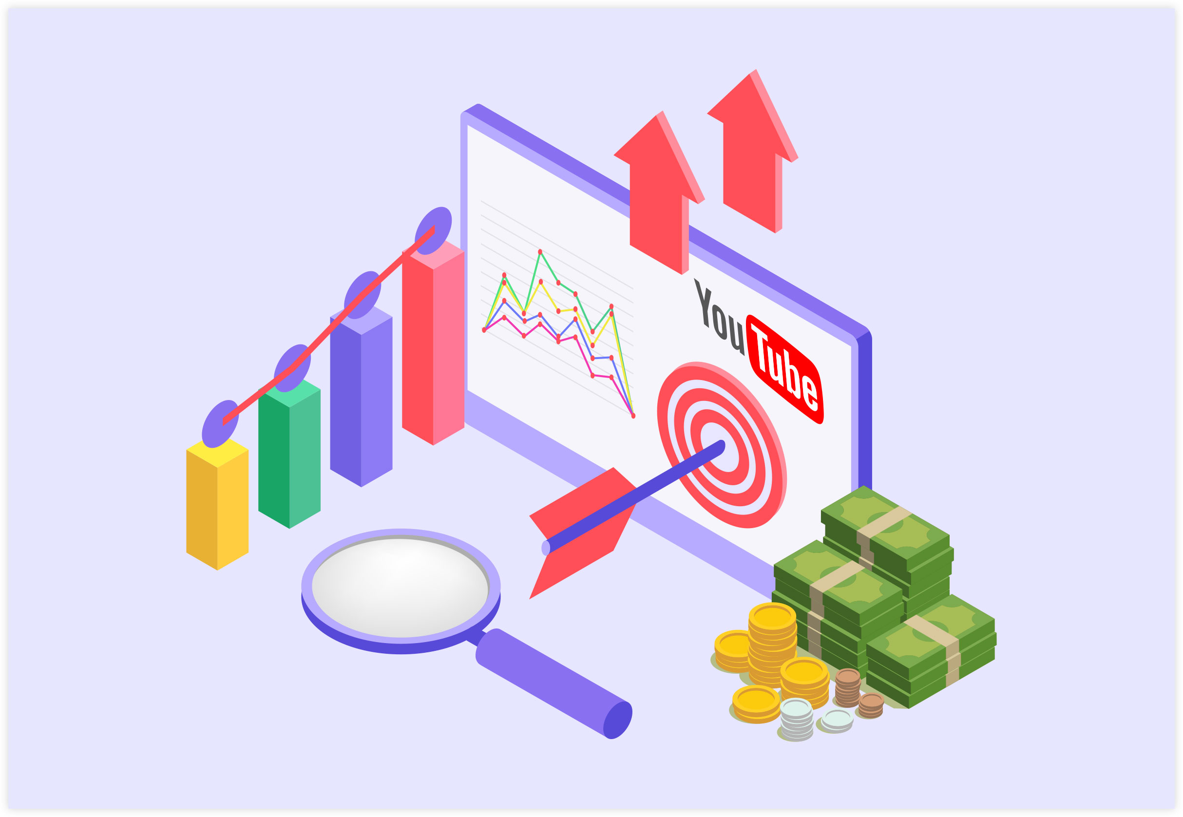 Marketing di YouTube - Video SEO Strategy Illustration