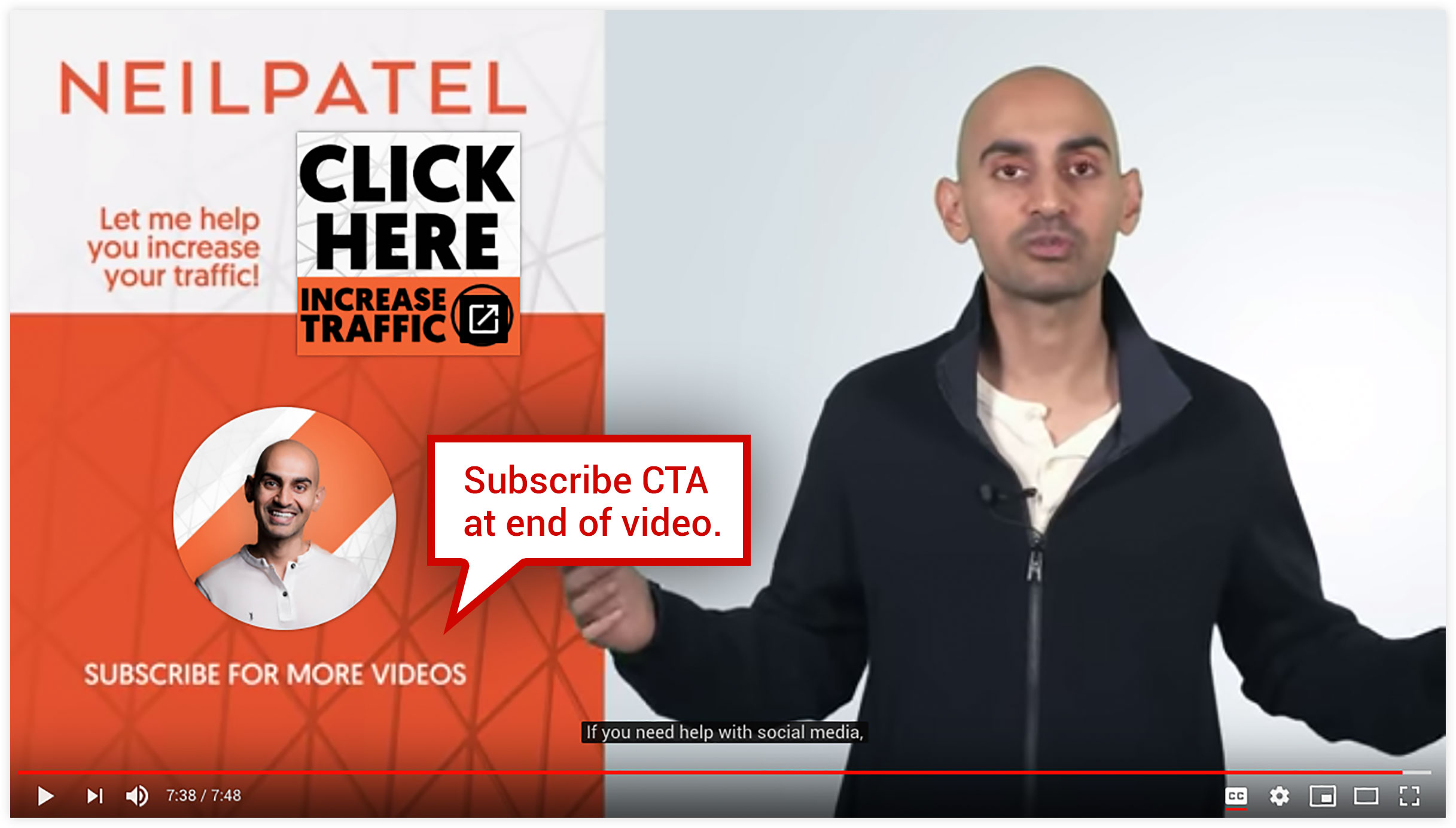 Esempio di Neil Patel YouTube Video Marketing