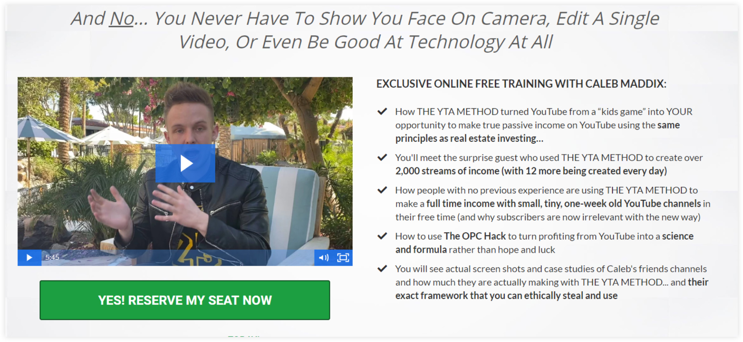 Webinar Registration Page Enticing Promises in Copy