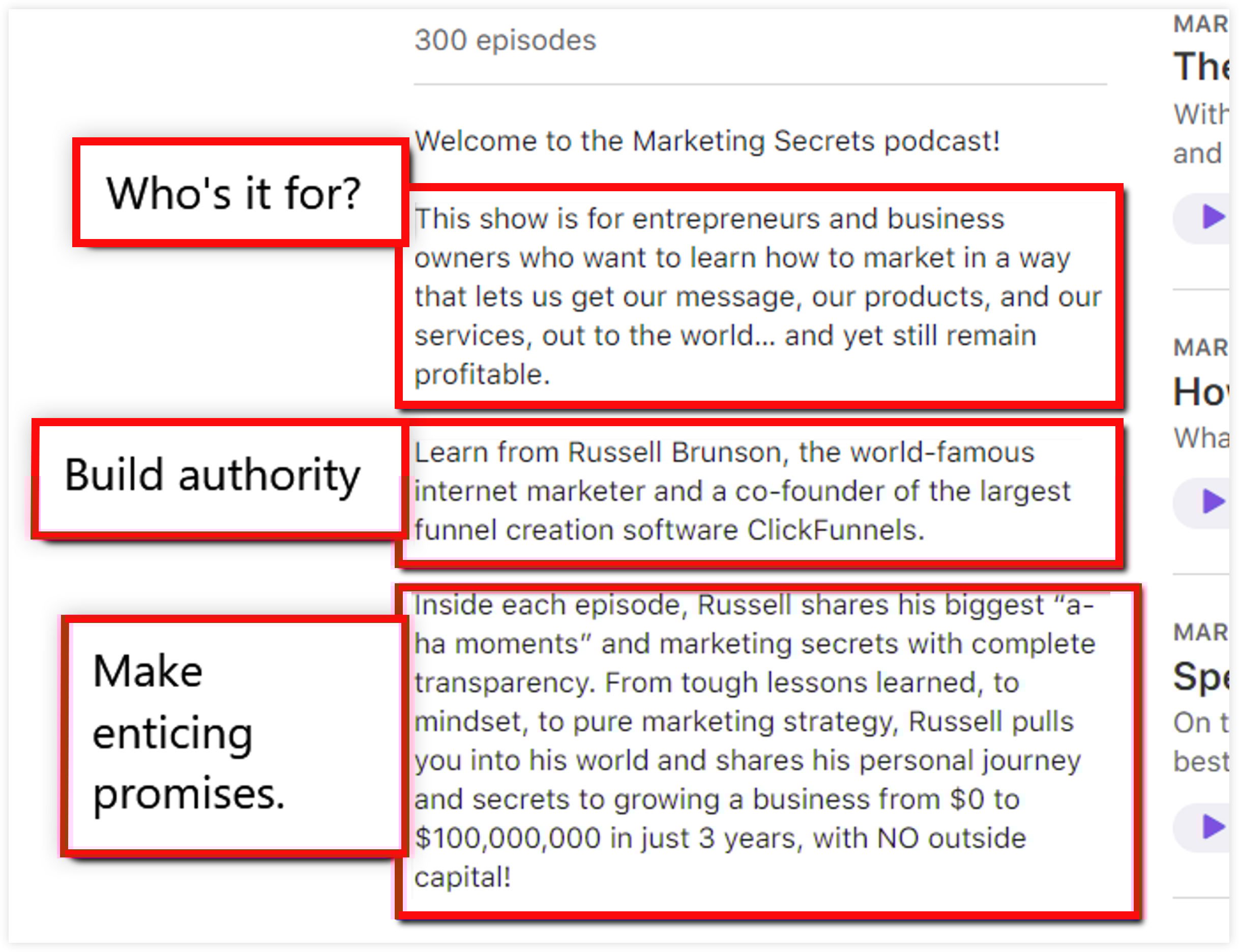 Effective Podcast Title and Description Example