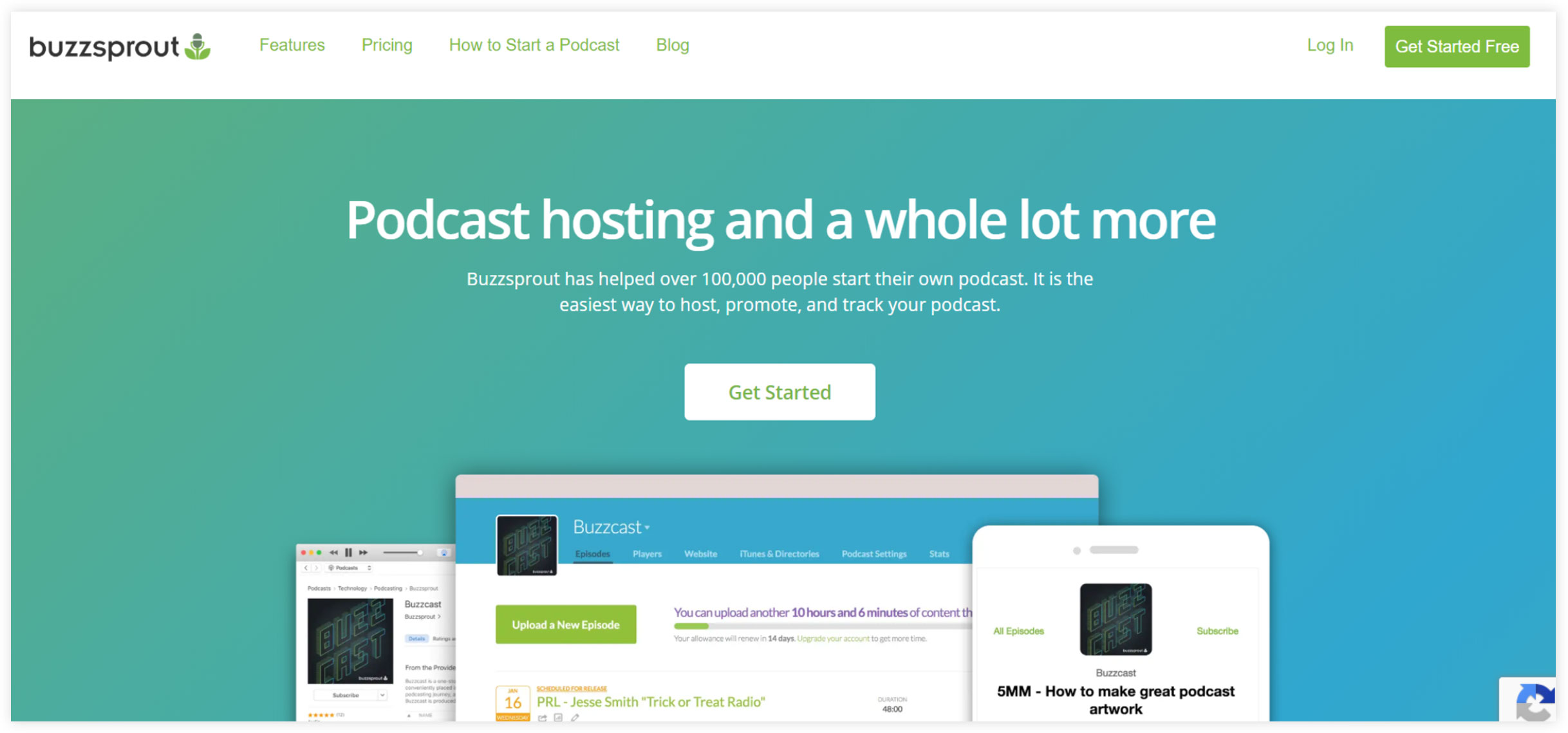 Buzsprout Podcast Hosting Software