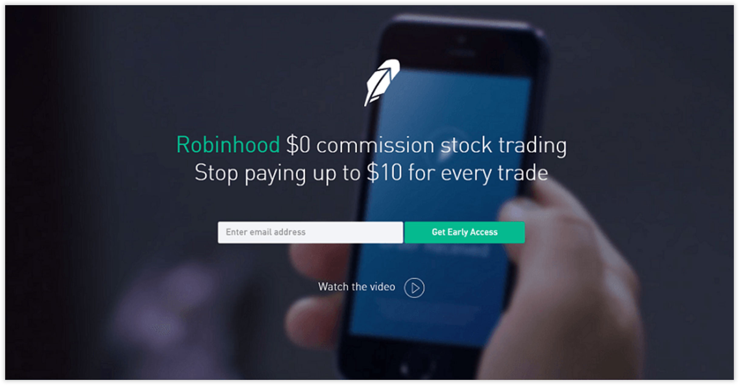 Robinhood Homepage