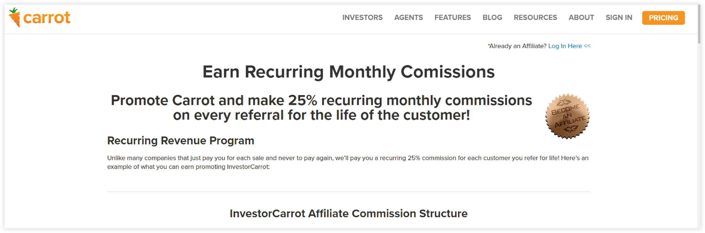 Affiliate Marketplace - Carrot