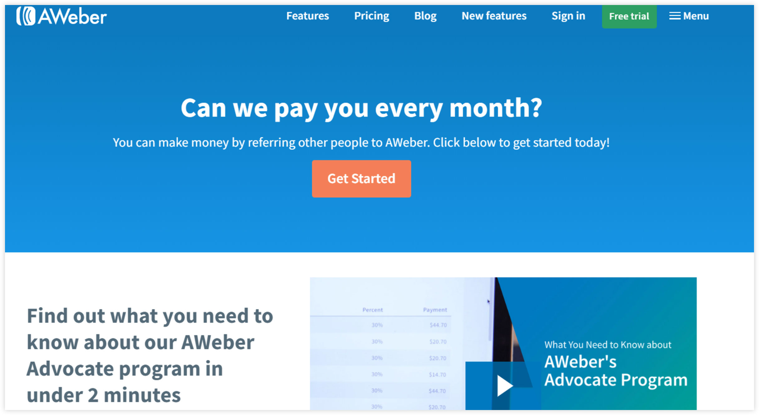 Affiliate Marketplace - AWeber