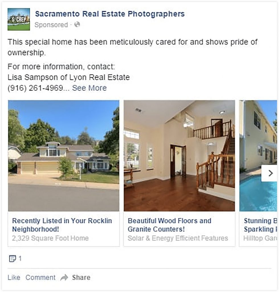 Real Estate Facebook Ad Example