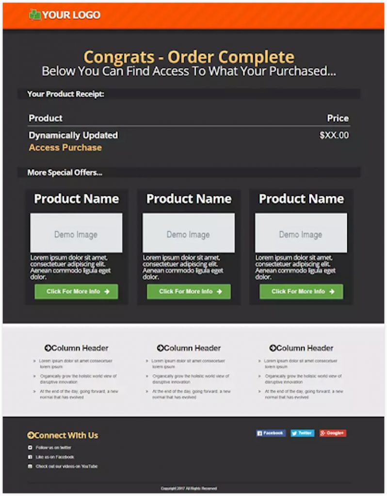 ClickFunnels Membership Funnel Template Thank You Page