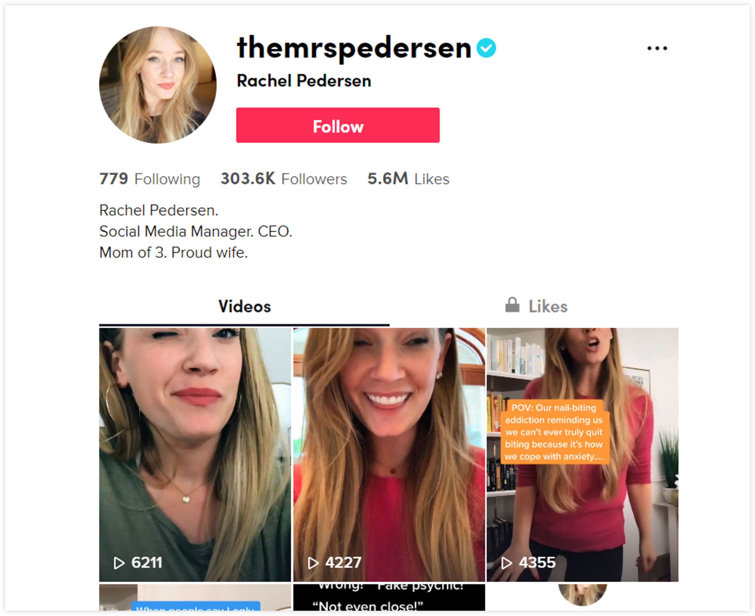 themrspedersen tiktok profile