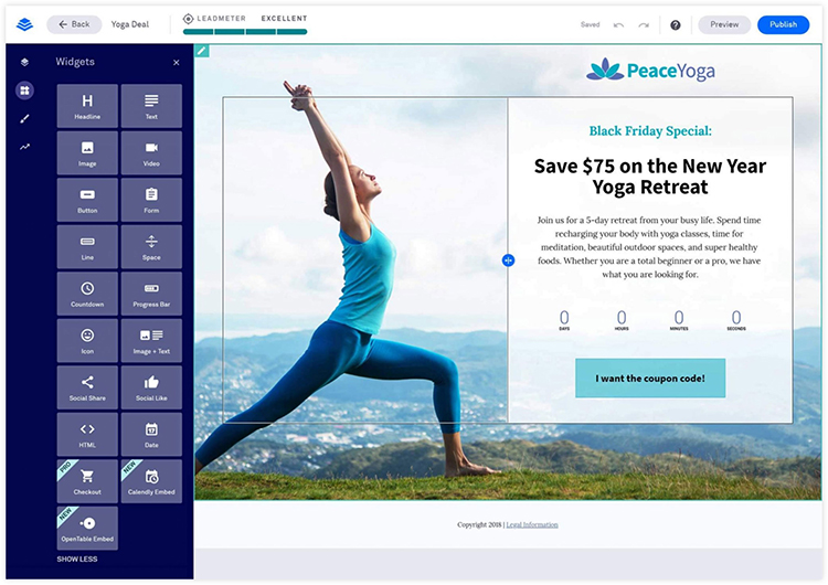 drag and drop page builder