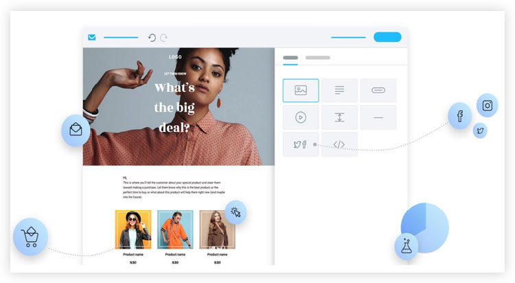 professional looking email design on getresponse