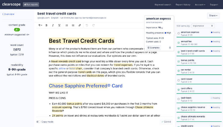 writing blog post about best travel credit card
