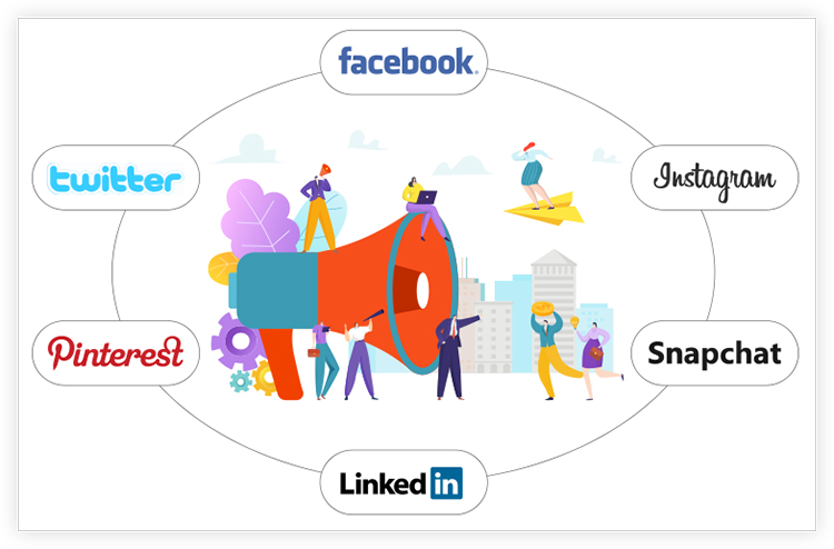 popular social media illustration