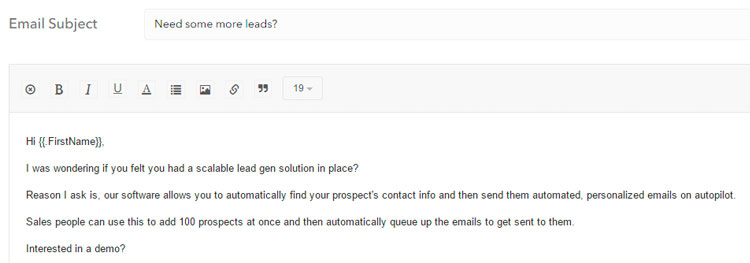 cold email outreach template