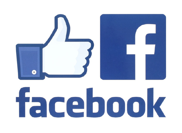 facebook logo and like emoji