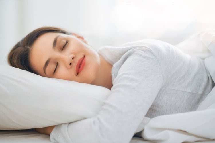 sleeping young lady