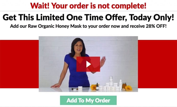 one time offer page