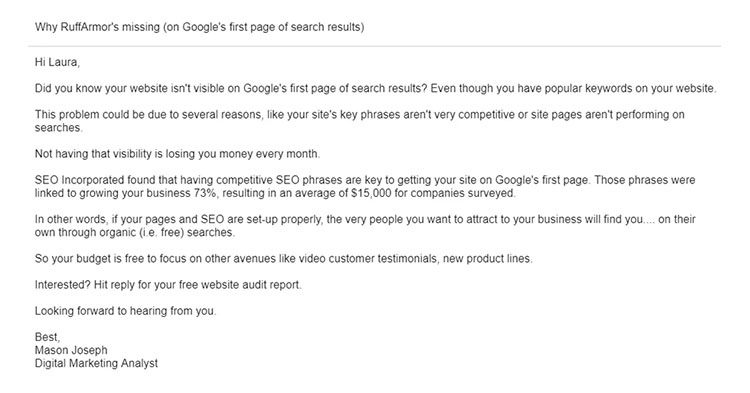 cold email outreach