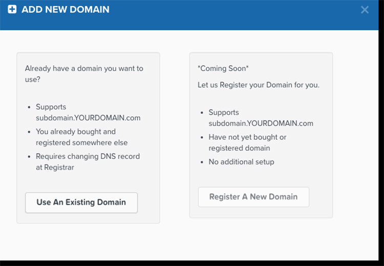 custom domain setup