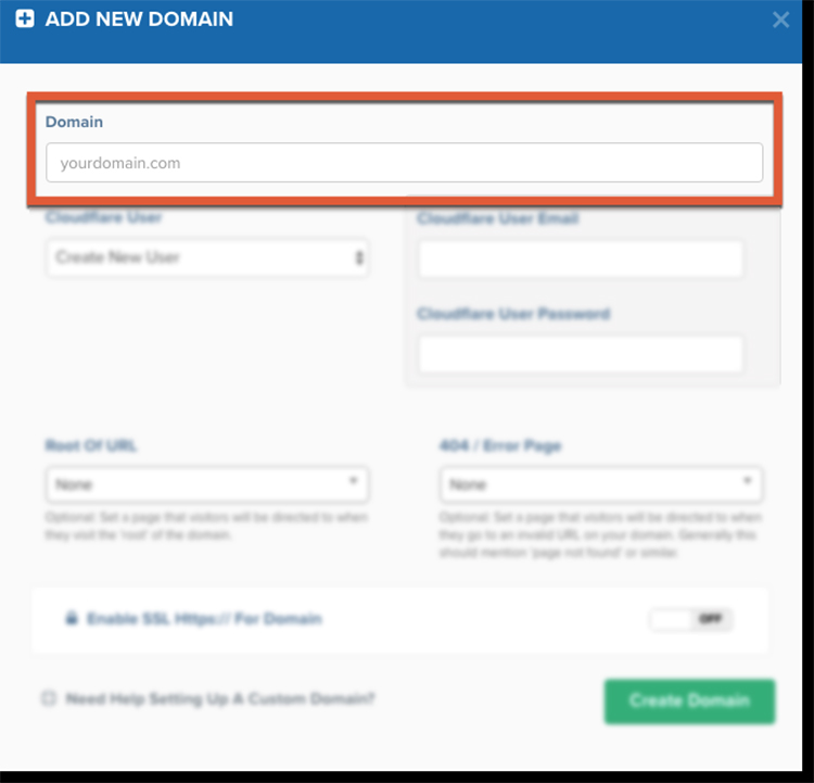 custom domain setup