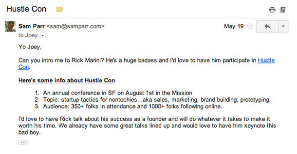 email introduction