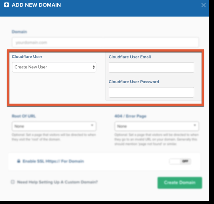 custom domain setup