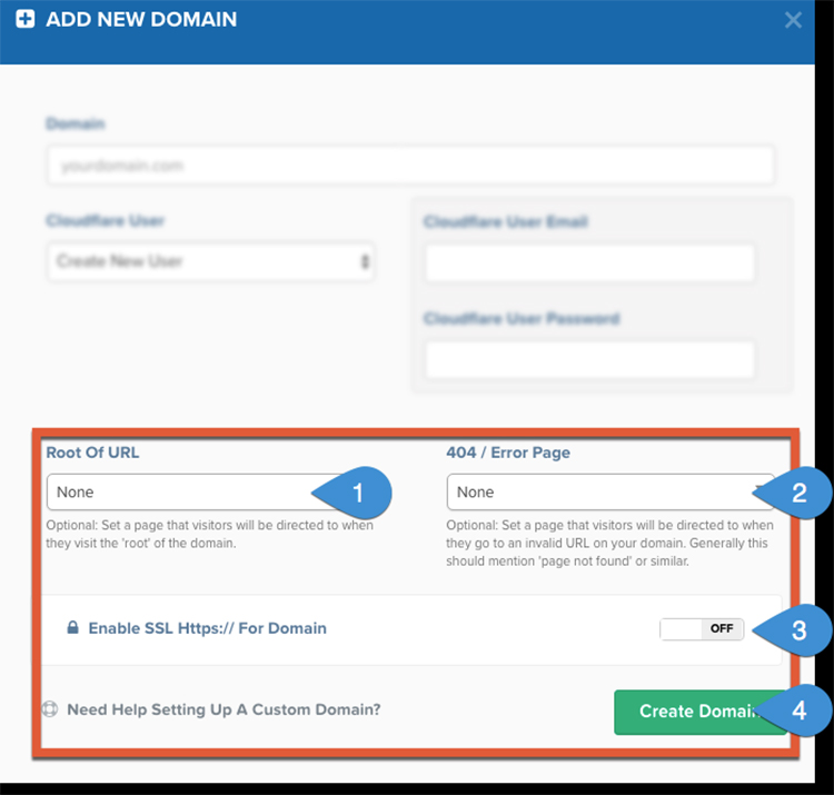 custom domain setup
