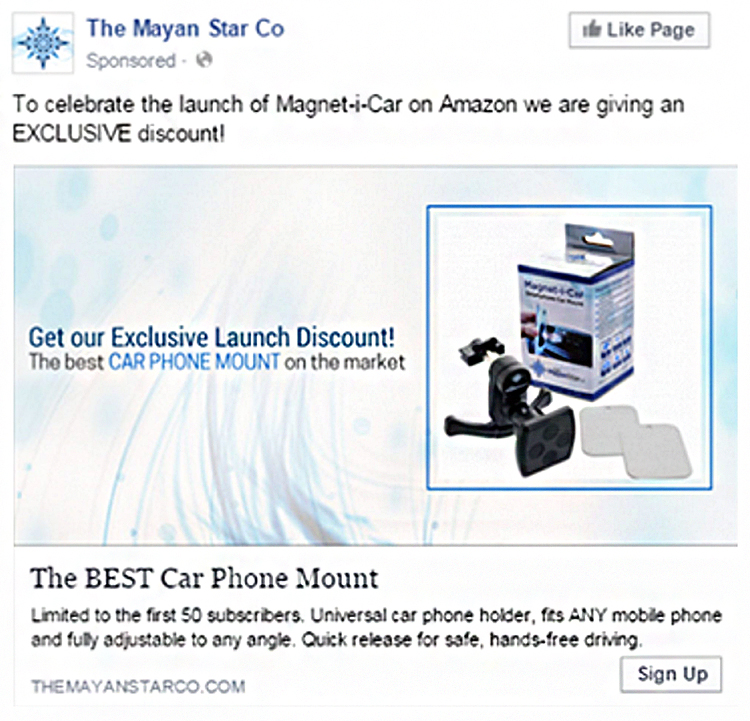 Effective Facebook Ad Example
