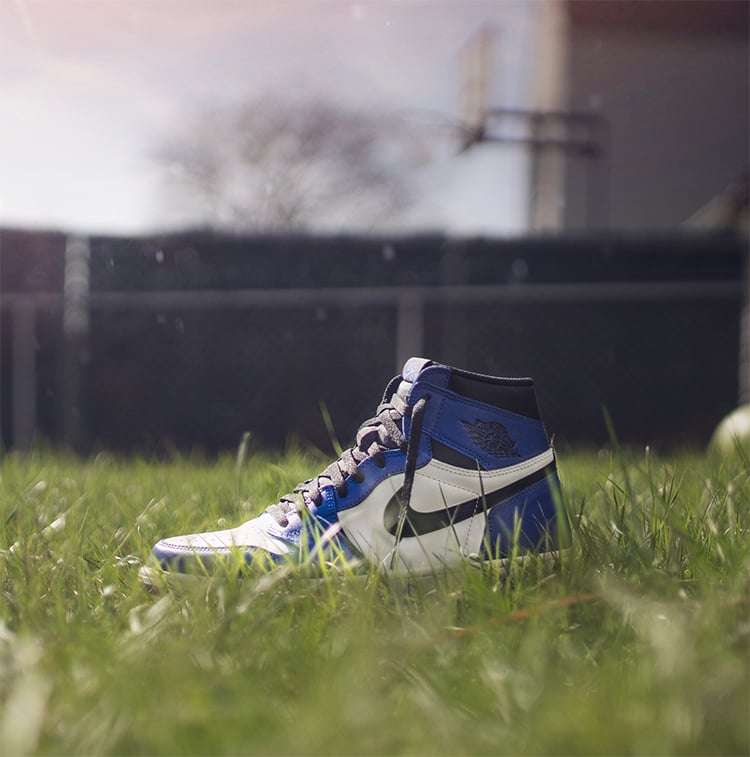 nike shoe in a field