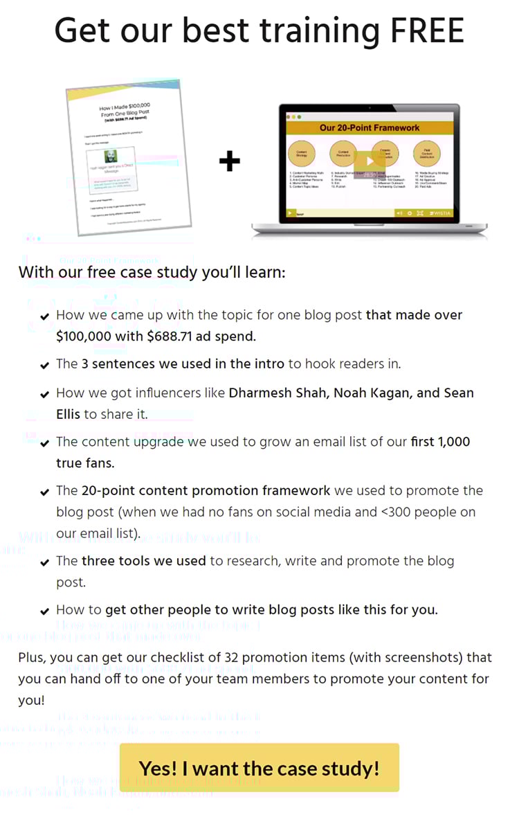 Get our best training free lead magnet example