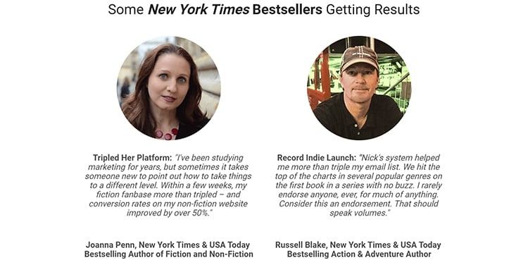 New York times bestseller testimonials 