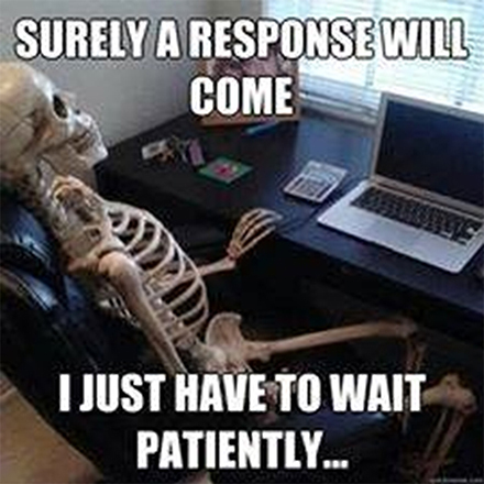 Email response meme example.
