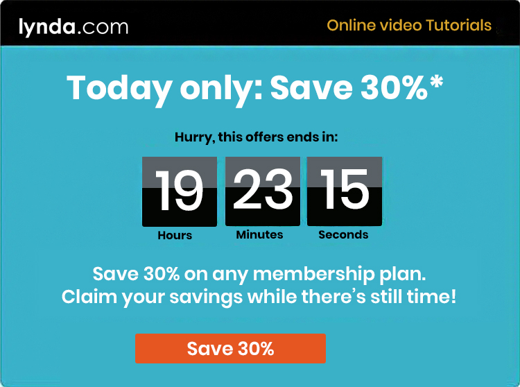 Urgency/Scarcity countdown timer.