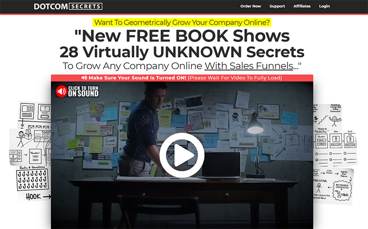 ClickFunnels, DotCom Secrets, landing page.