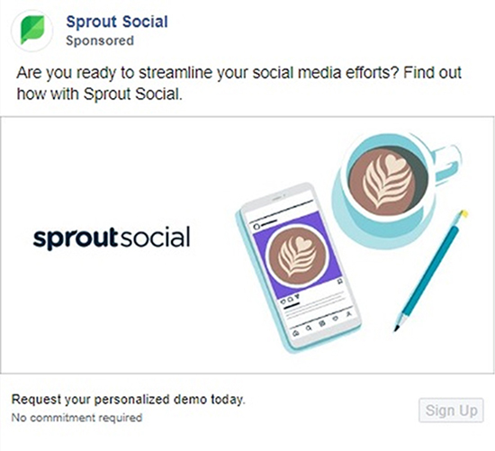 Sprout Social Ad example.