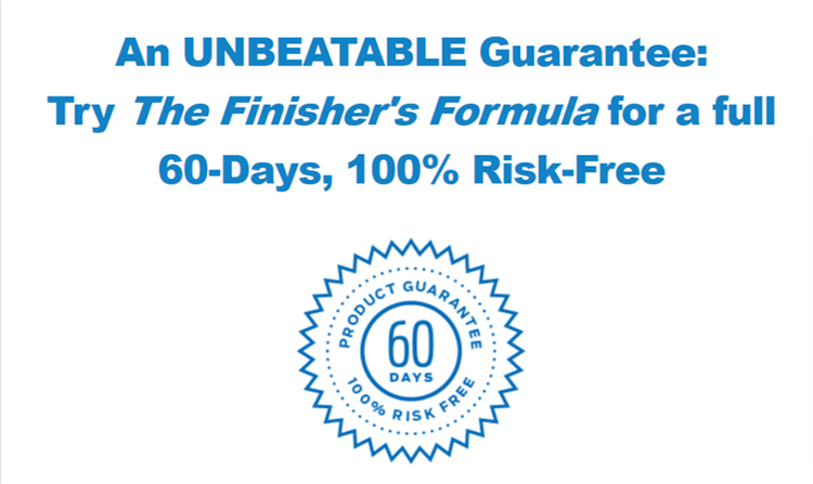 Sales page money back guarantee graphic.