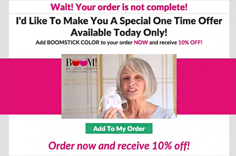 One-time offer example.