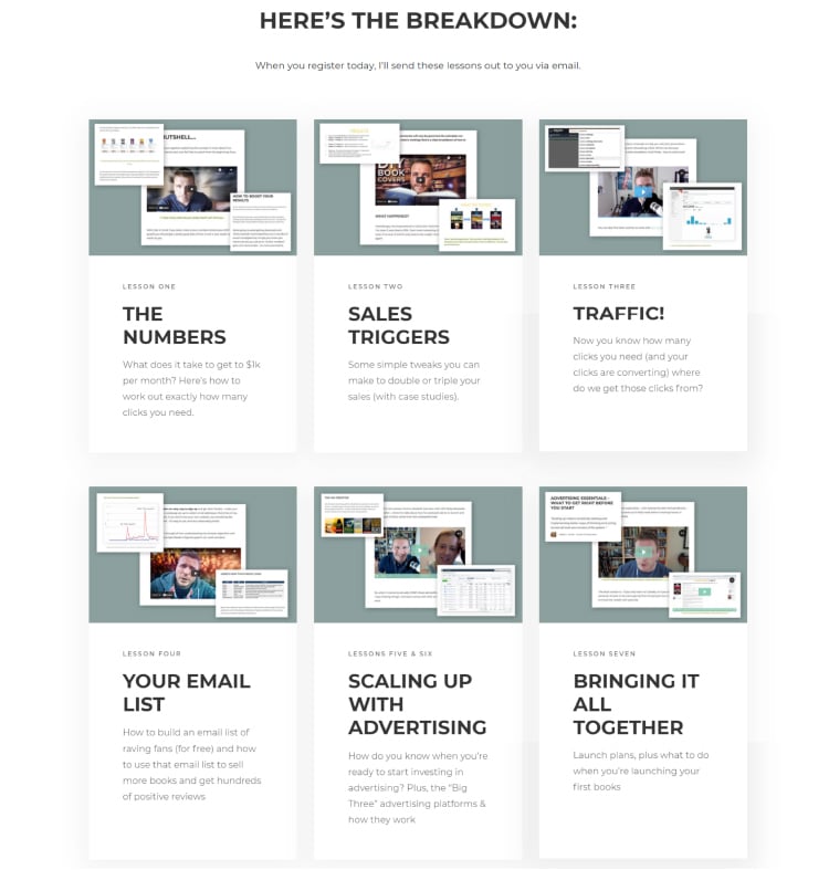 Create a Landing Page for Your Lead Magnet detailed course breakdown.
