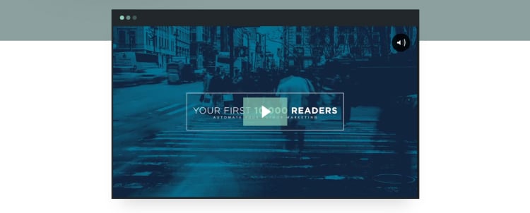 Medium-Length Landing Page, video below the fold video.