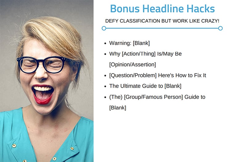 Blog post headline formula outline.