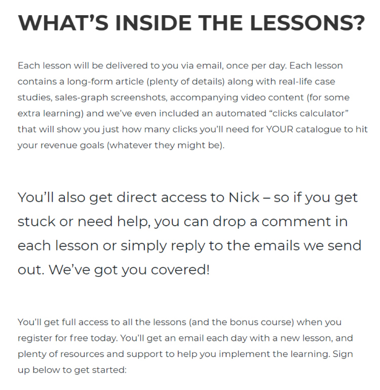 Create a Landing Page for Your Lead Magnet social proof testimonial additional information.