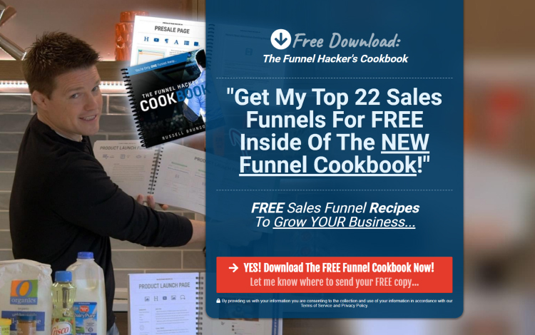 Clickfunnels, squeeze page example. 