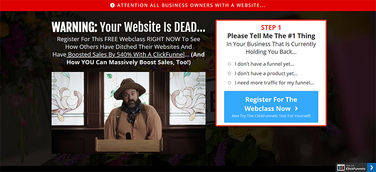 Shock your Potential Customer example.