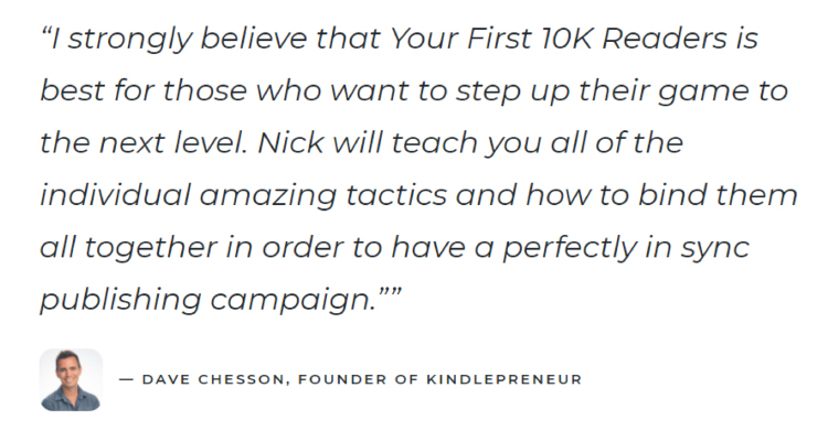 Medium-Length Landing Page testimonial.