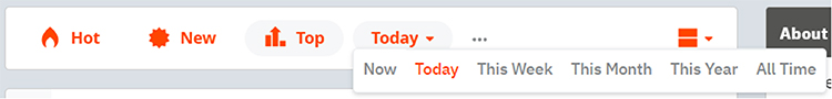 Reddit customer research sorting options.