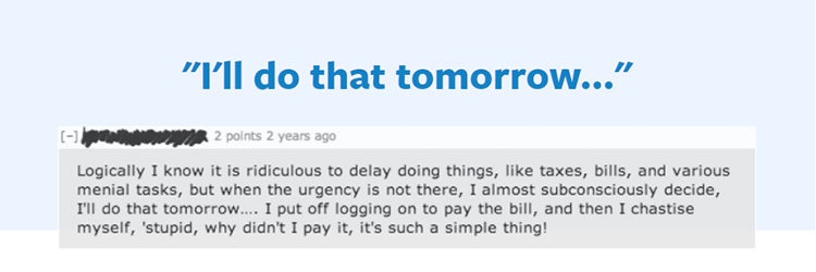 Establishing an emotional connection sales page reddit comment graphic.