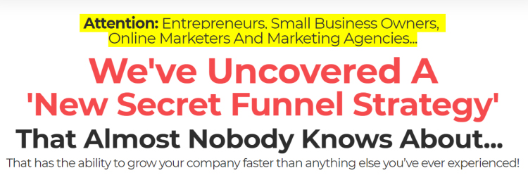 Long-Form Landing Page, ClickFunnels subheadline.