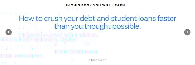 Short form sales page slideshow example.